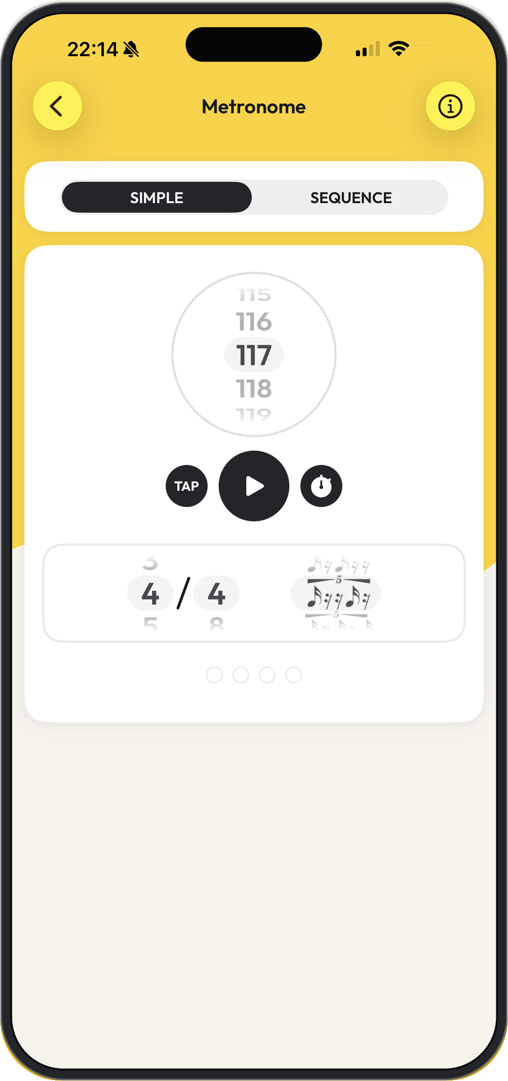 Metronome in Gold Drums